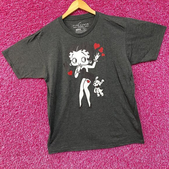 Betty Boop and Pudgy Puppy Love Classic With Pup Vintage Style T-Shirt large - Picture 3 of 4